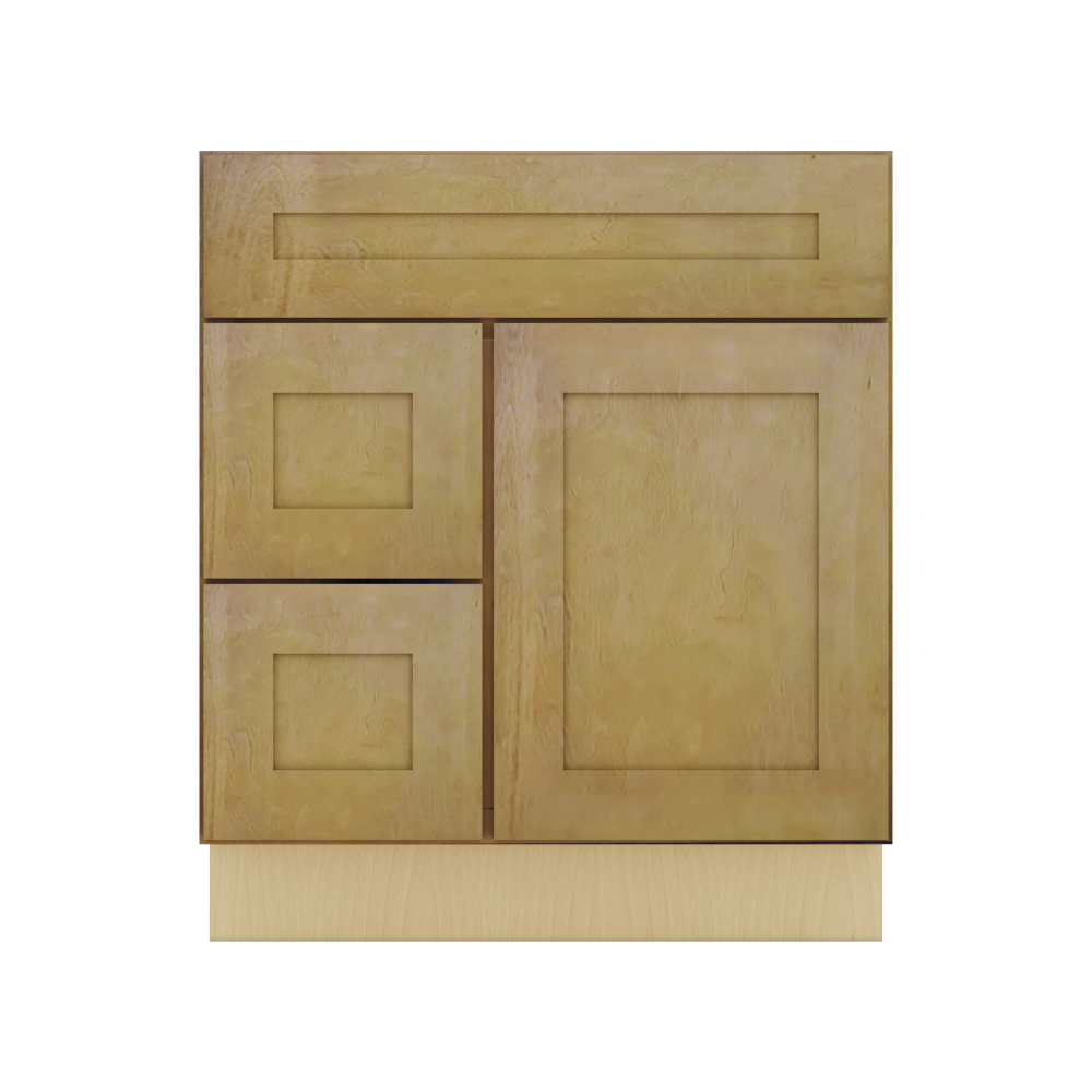 Modernform Cabinet Natural Shaker 30" W X 34 1/2" H X 21" D Combo Cabinet w/2 Tub Drawers